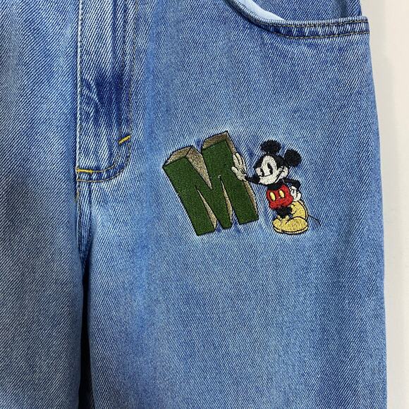 Vintage Mickey & Co Girls High Rise Denim Retro Jeans Mickey Embroidery Sz 10 - Picture 2 of 15